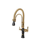 شیر ظرفشویی تصفیه آب فنری مدل S-3006 طلائی مشکی